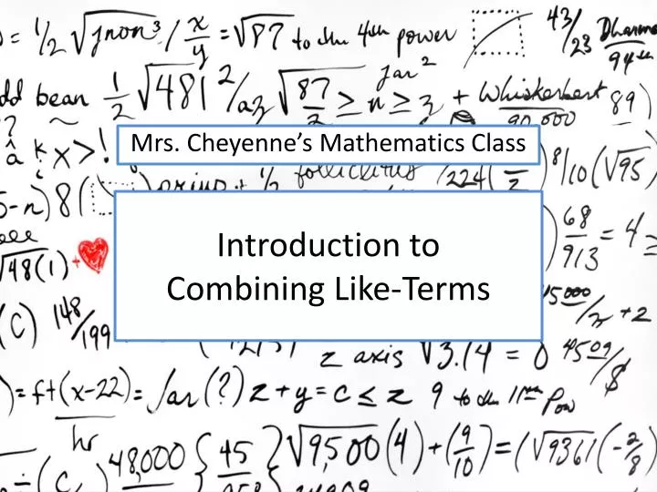 introduction to combining like terms