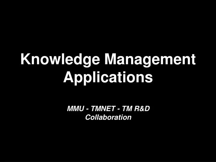 knowledge management applications