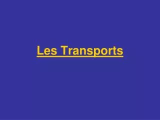 les transports