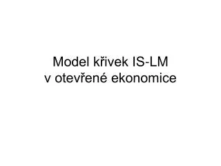 model k ivek is lm v otev en ekonomice