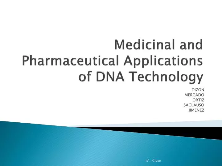 medicinal and pharmaceutical applications of dna technology
