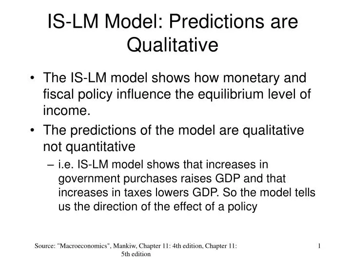 is lm model predictions are qualitative