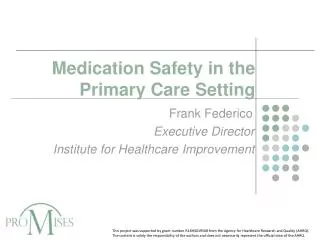 Medication Safety in the Primary Care Setting