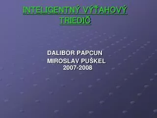 inteligentn v ahov triedi