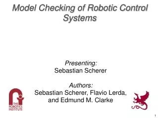 Model Checking of Robotic Control Systems