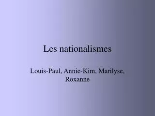 les nationalismes