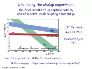 Unblinding the MuCap experiment the final results of ? p capture rate ? S