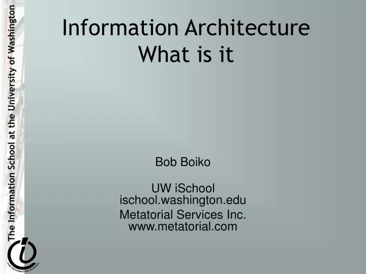 information architecture what is it