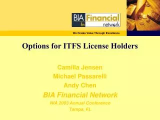 Options for ITFS License Holders