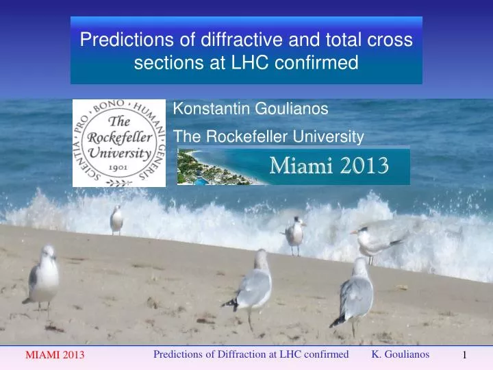 predictions of diffractive and total cross sections at lhc confirmed