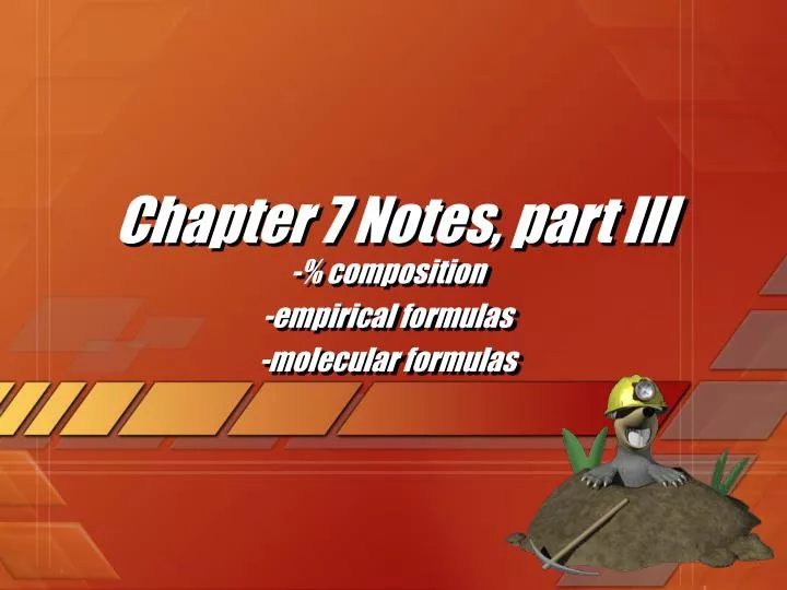 chapter 7 notes part iii