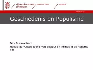 geschiedenis en populisme