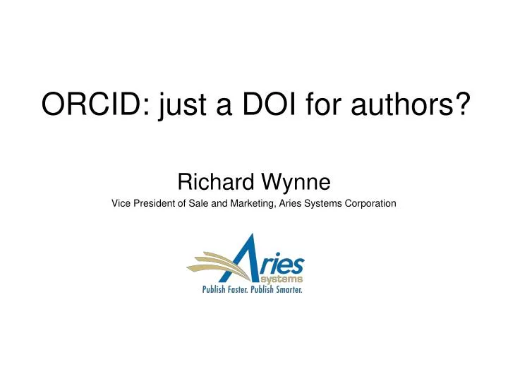 orcid just a doi for authors