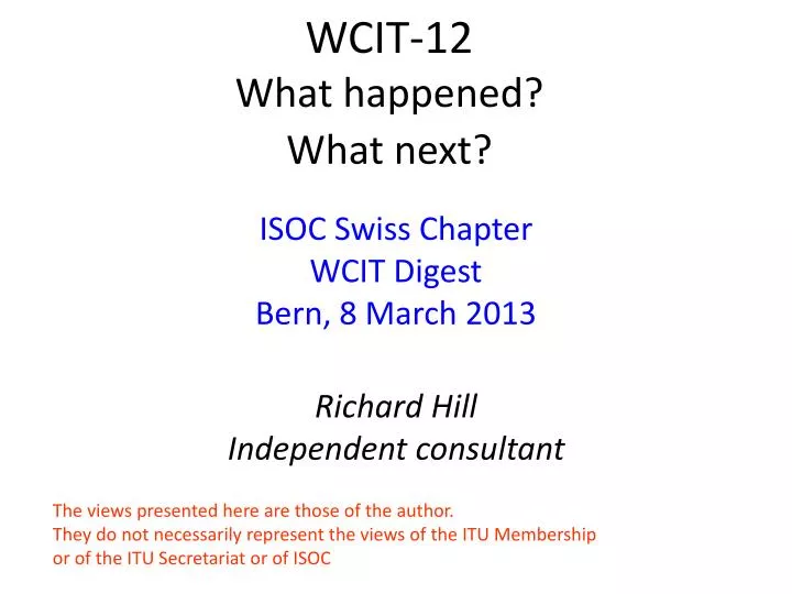 w cit 12 what happened what next