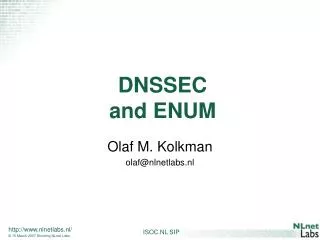 DNSSEC and ENUM
