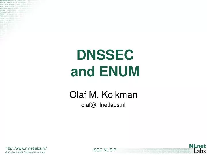 dnssec and enum