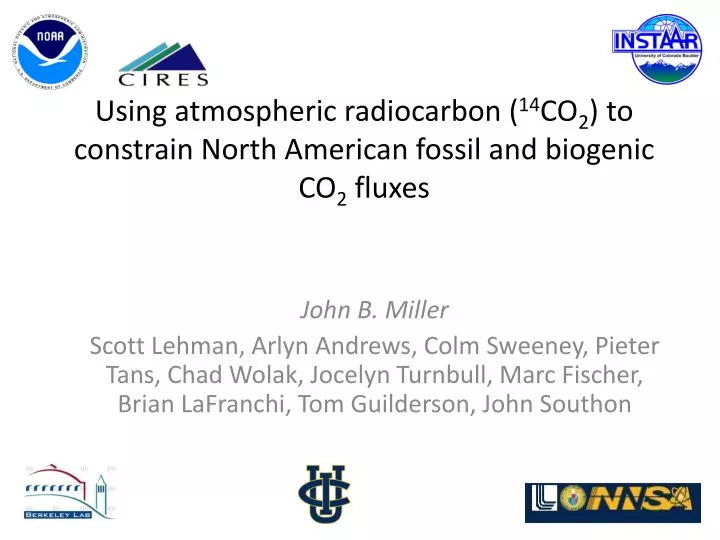 using atmospheric radiocarbon 14 co 2 to constrain north american fossil and biogenic co 2 fluxes