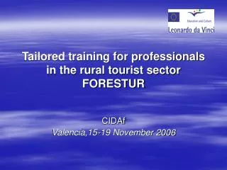 Tailored training for professionals in the rural tourist sector FORESTUR