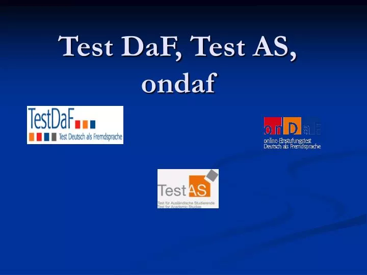 test daf test as ondaf