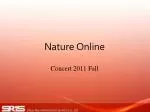 Nature Online - slide 1