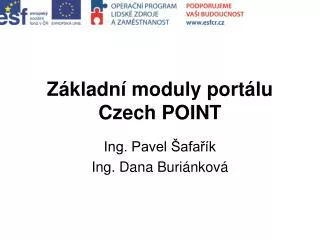 z kladn moduly port lu czech point