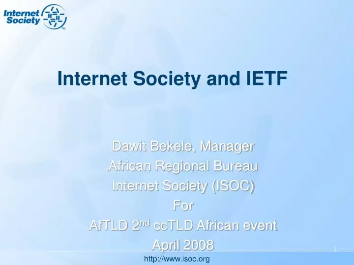internet society and ietf