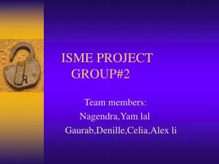 ISME PROJECT GROUP#2