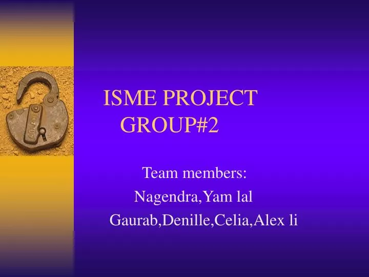 isme project group 2