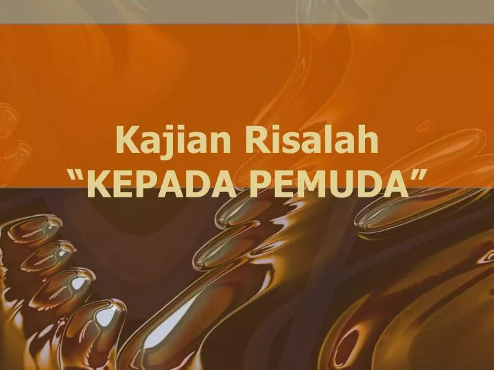 kajian risalah kepada pemuda