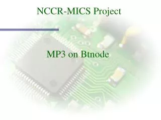 NCCR-MICS Project