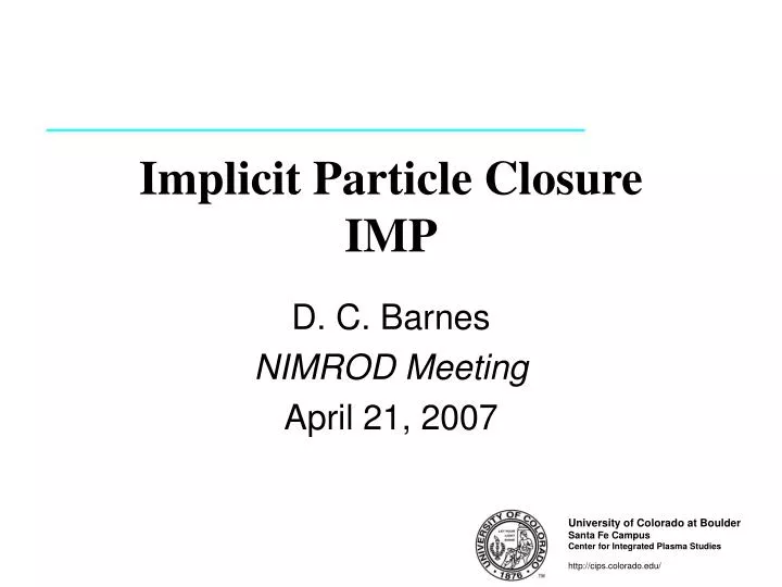 implicit particle closure imp