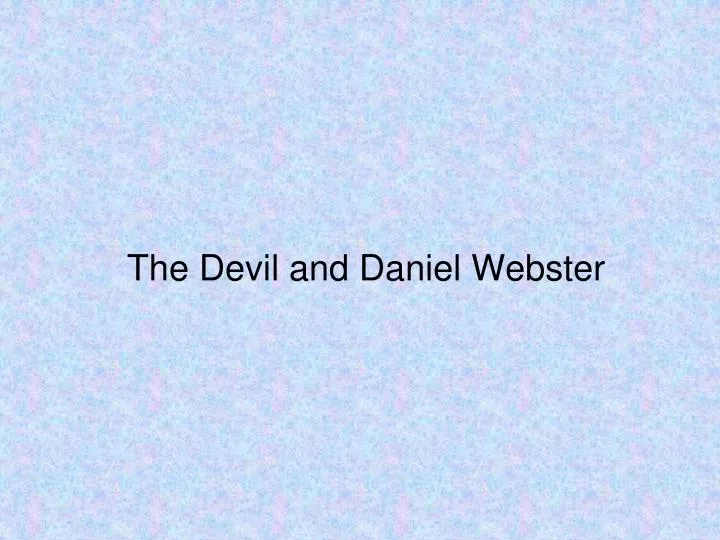 the devil and daniel webster