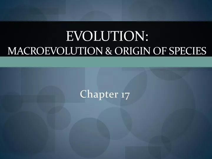 evolution macroevolution origin of species