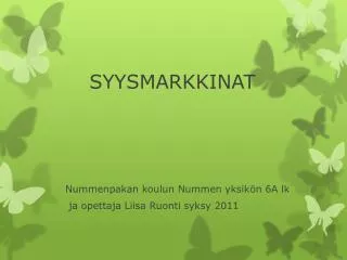 syysmarkkinat