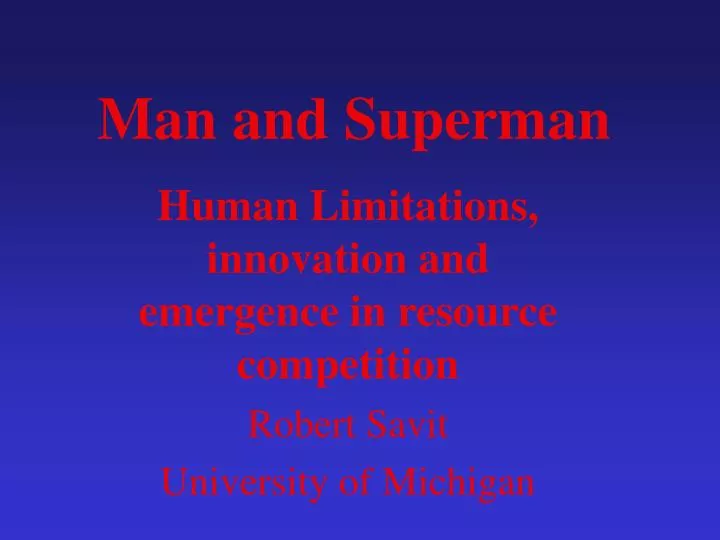 man and superman