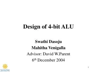 Design of 4-bit ALU