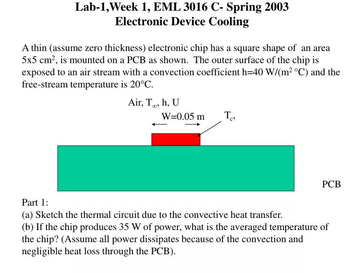 lab 1 week 1 eml 3016 c spring 2003 electronic device cooling