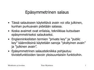 ep symmetrinen salaus