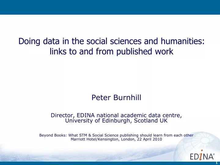doing data in the social sciences and humanities links to and from published work