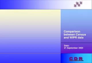 Comparison between Census and WIPR data