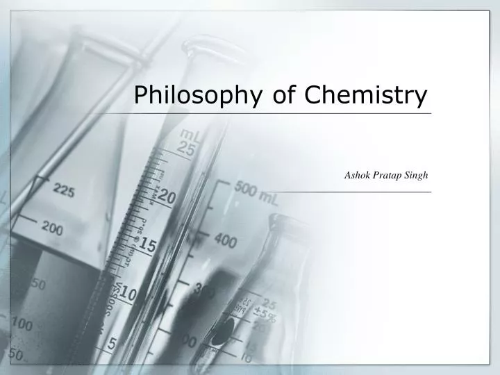 philosophy of chemistry