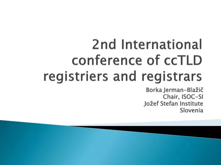 2nd international conference of cctld registriers and registrars