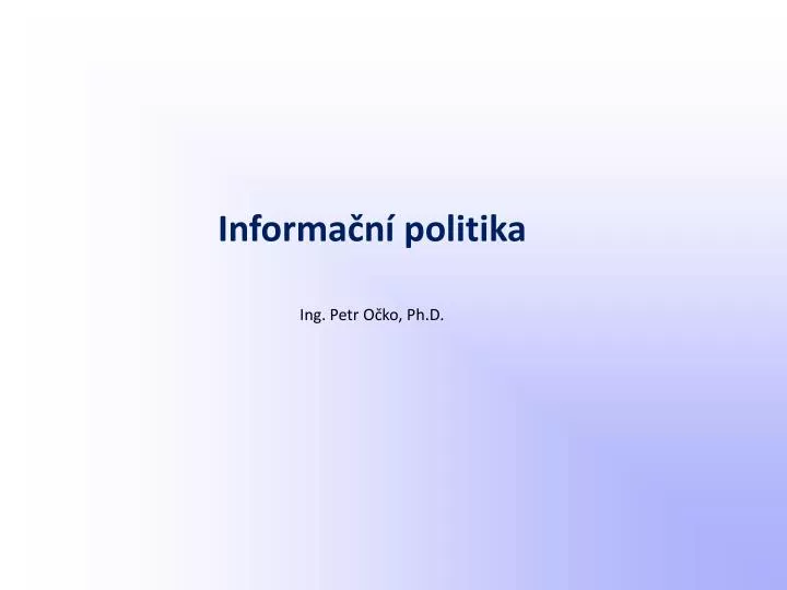 informa n politika ing petr o ko ph d