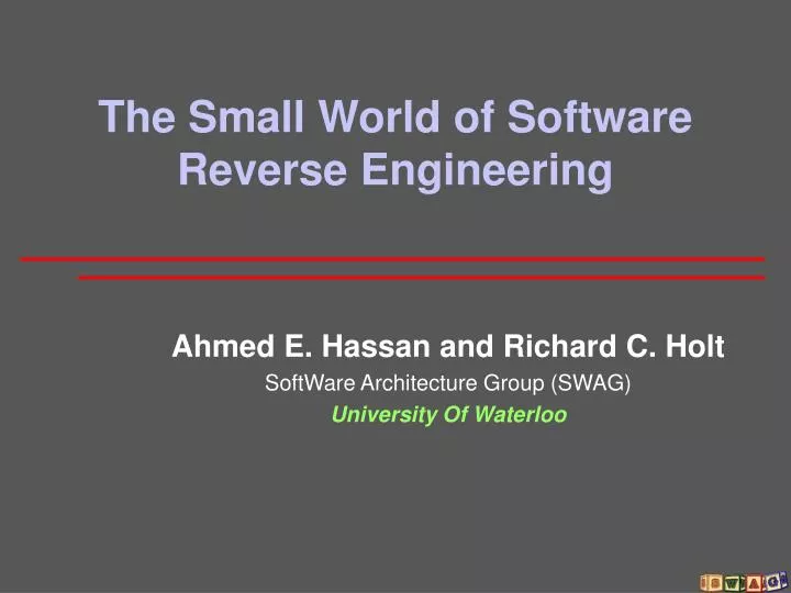 the small world of software reverse engineering