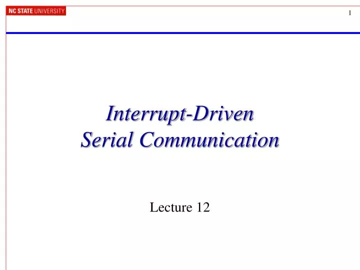 interrupt driven serial communication