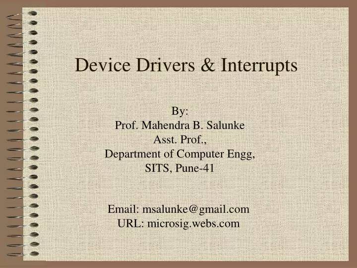 device drivers interrupts