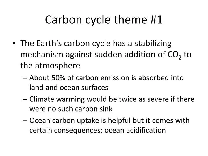 carbon cycle theme 1