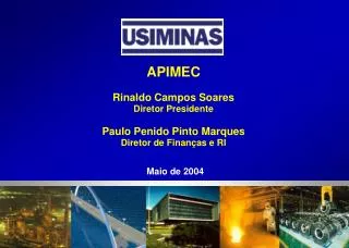 apimec rinaldo campos soares diretor presidente paulo penido pinto marques diretor de finan as e ri