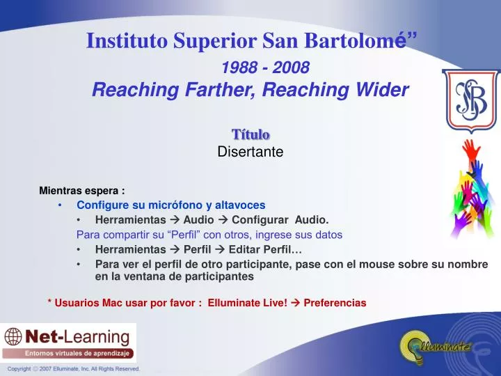 instituto superior san bartolom 1988 2008 reaching farther reaching wider