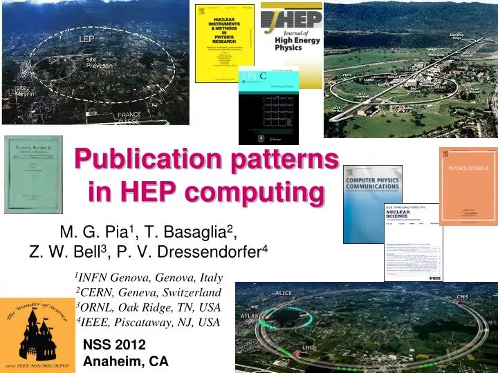 publication patterns in hep computing